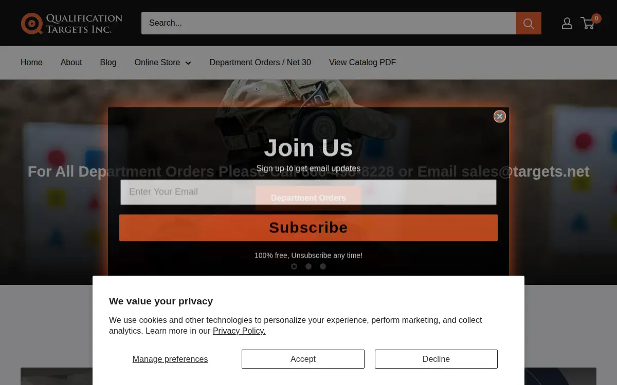 Homepage of Qualification Targets INC