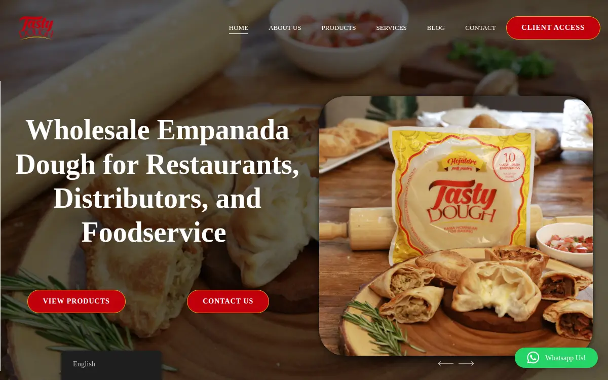 Homepage of Tasty Dough Enterprise LLC