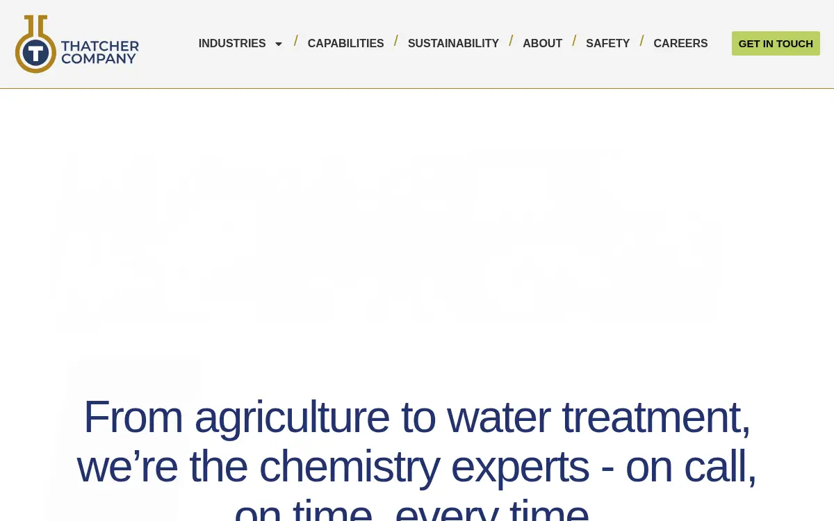 Homepage of Thatcher Company of California, INC.