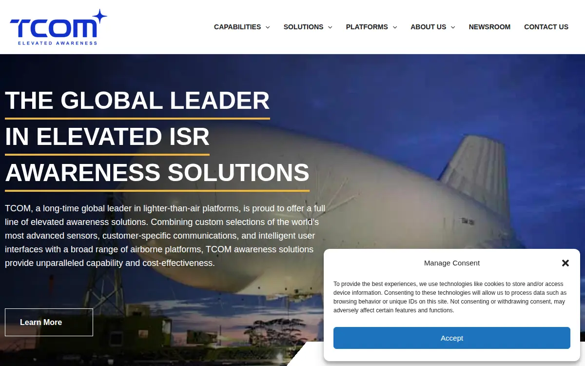 Homepage of Tcom, L.p.