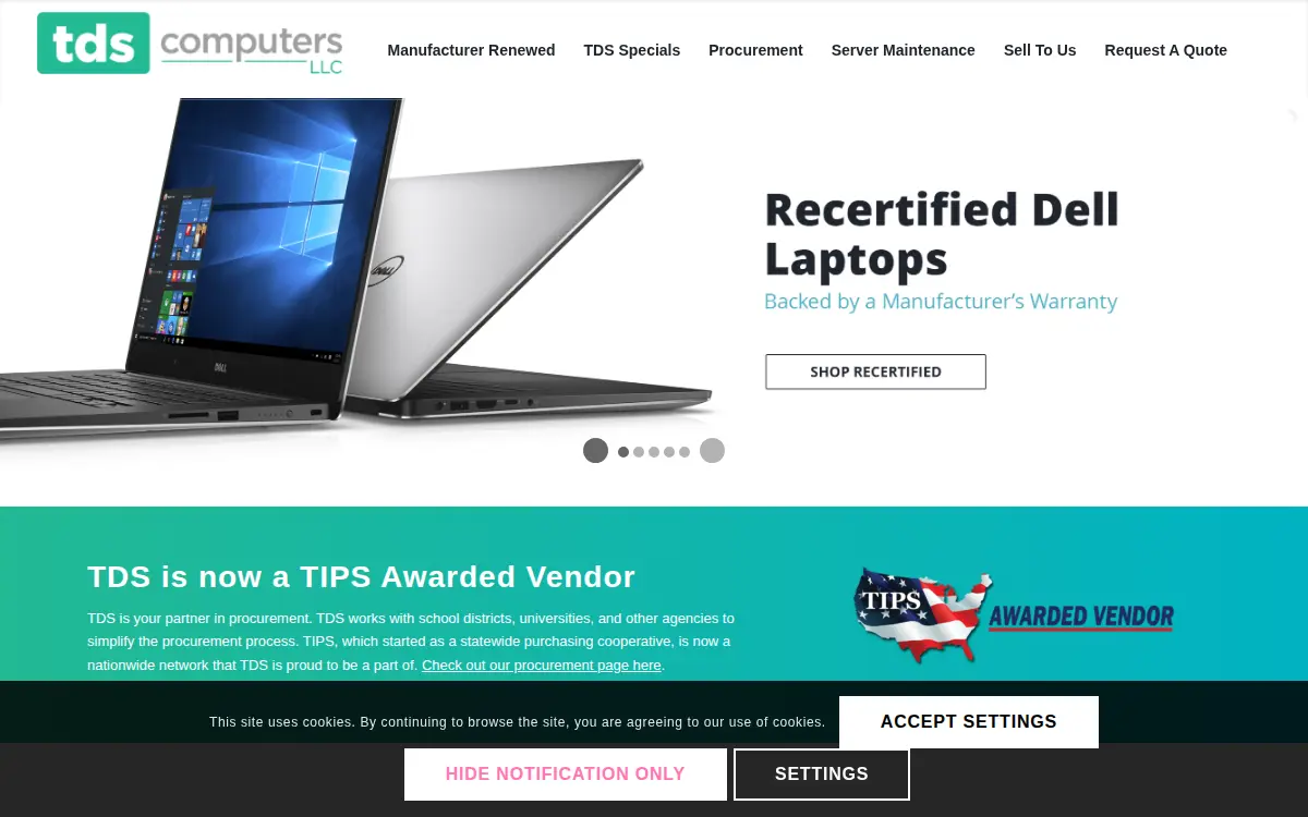 Homepage of Tds Computers LLC