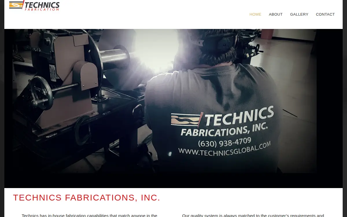 Homepage of Technics Fabrication INC