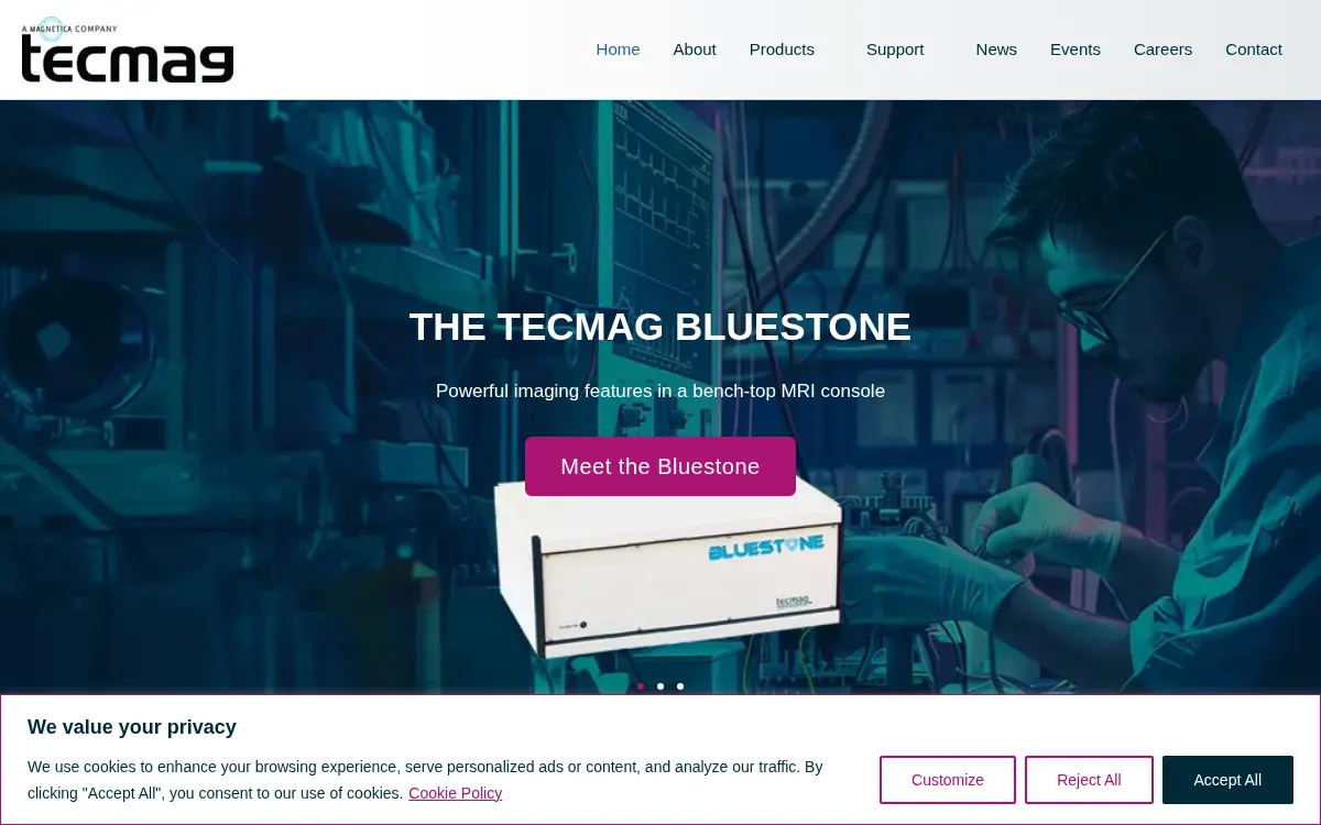 Homepage of Tecmag, INC.