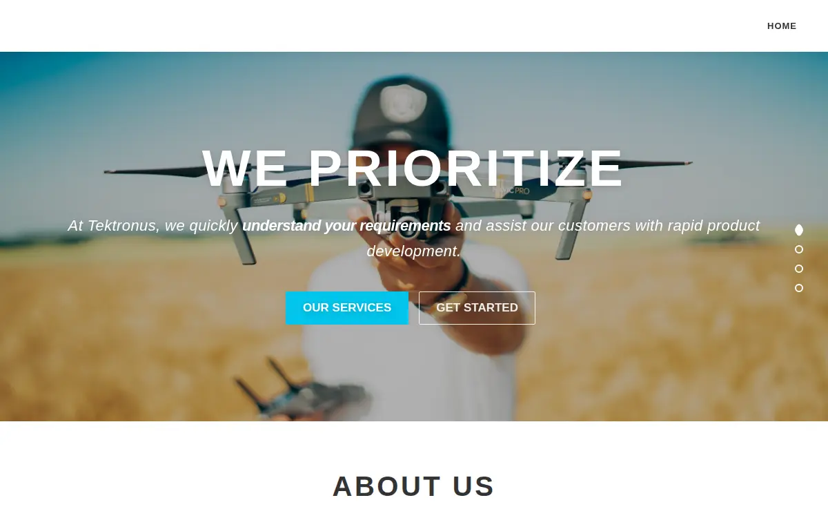Homepage of Tektronus LLC