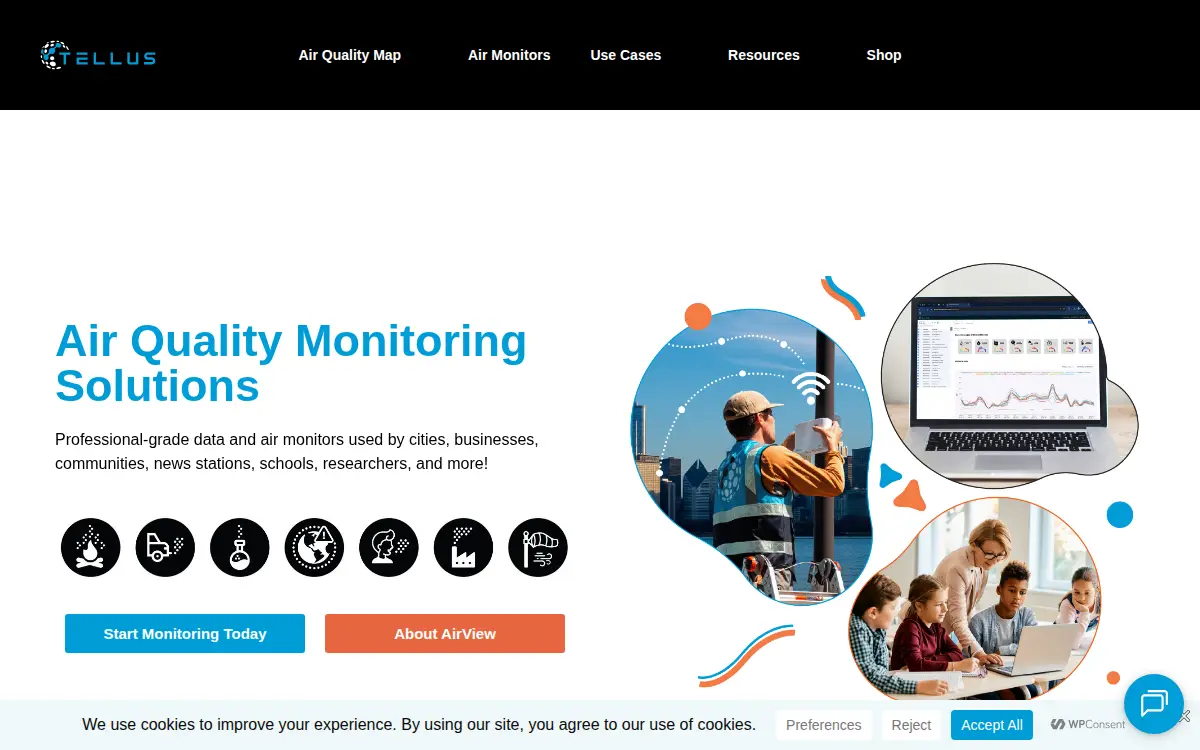Homepage of Tellus Networked Sensor Solutions INC