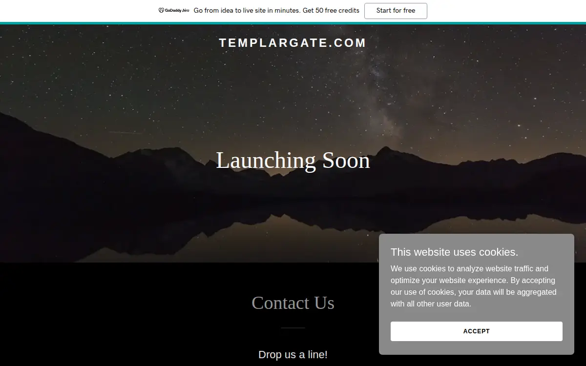 Homepage of Templar Gate LLC
