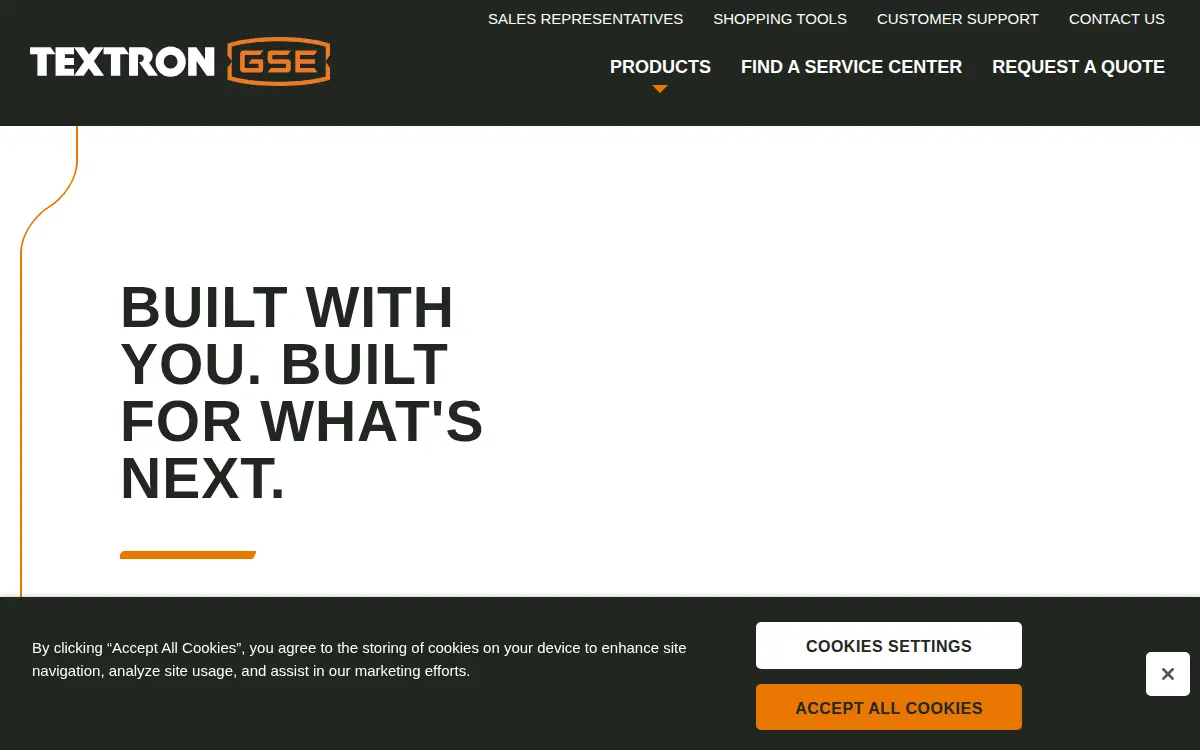 Homepage of Textron Ground Support Equipment INC.