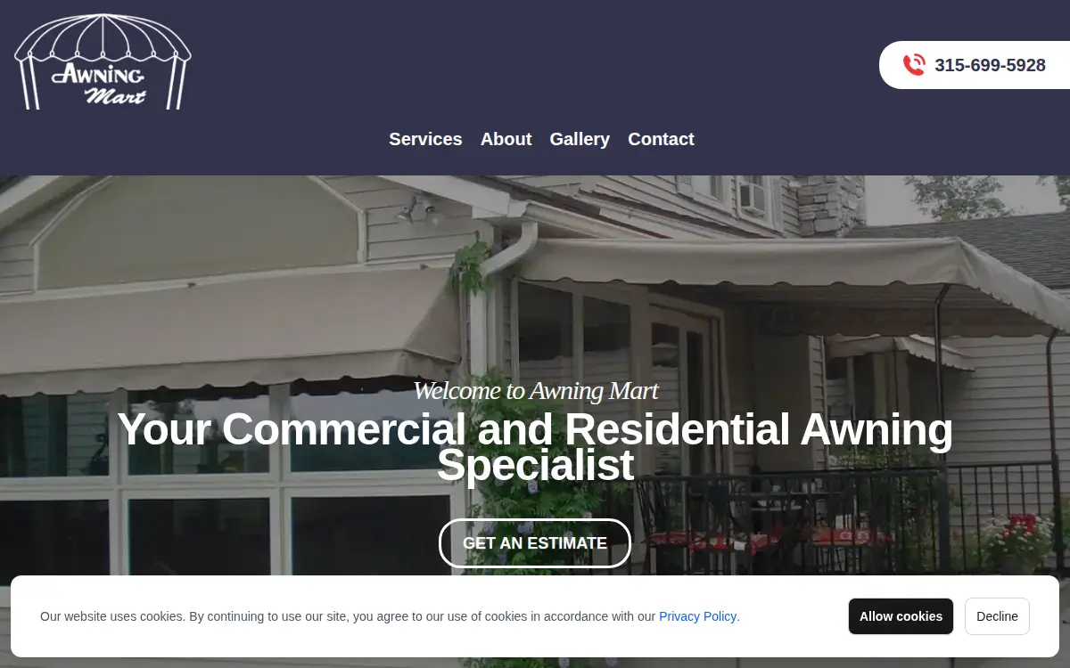 Homepage of Awning Mart INC