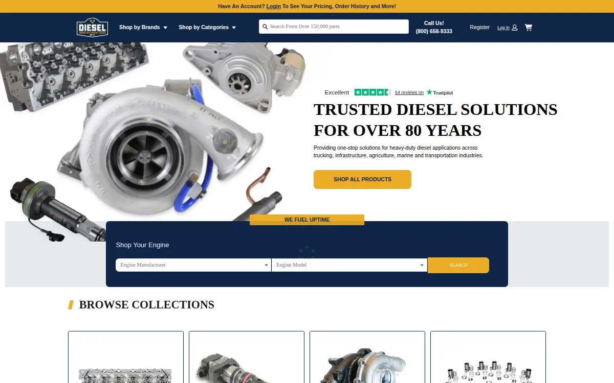 Homepage of Magneto & Diesel Injector Service, INC