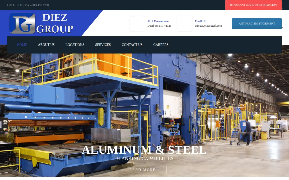Homepage of Diez Group LLC