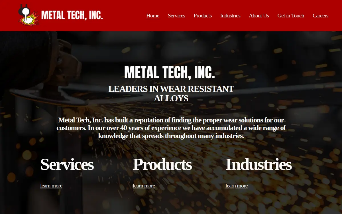 Homepage of Metal Tech INC