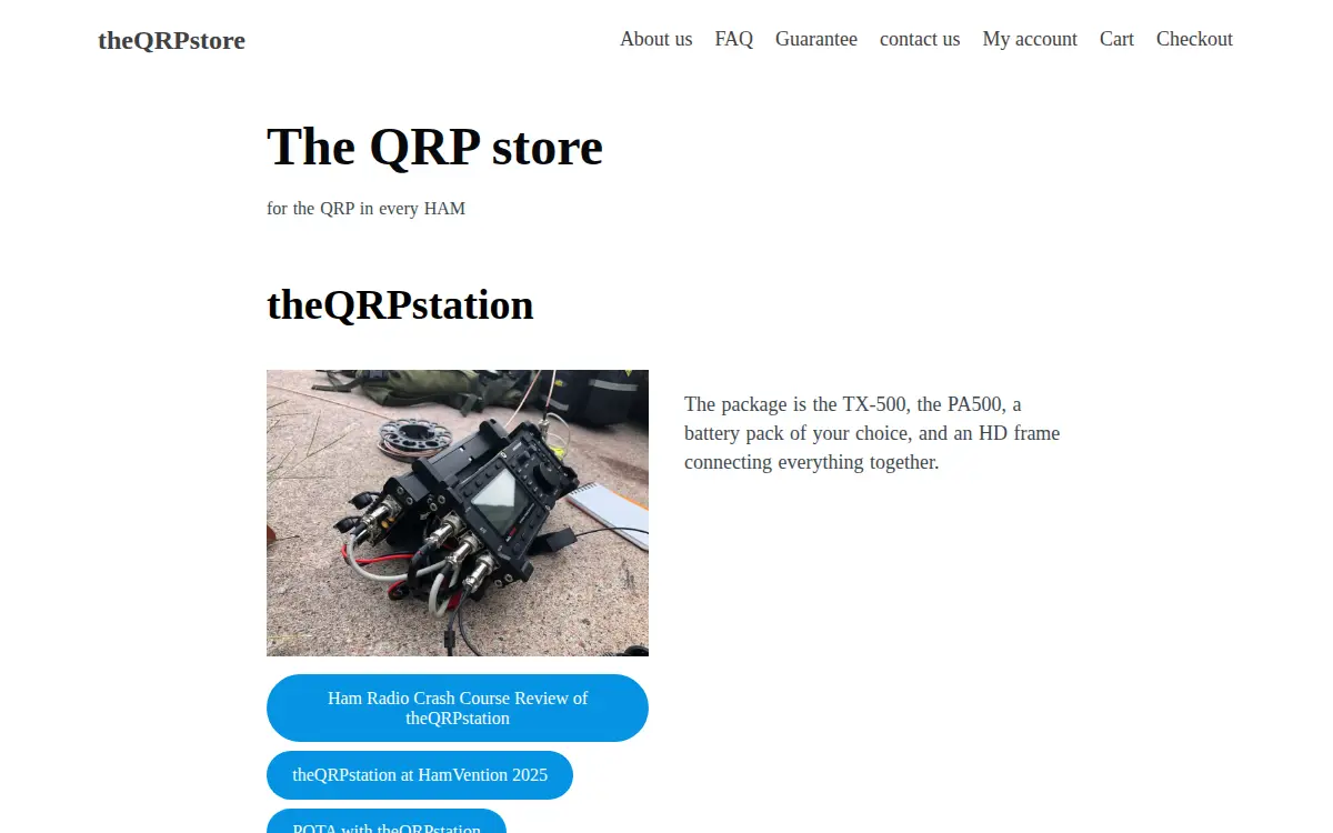 Homepage of Theqrpstore LLC