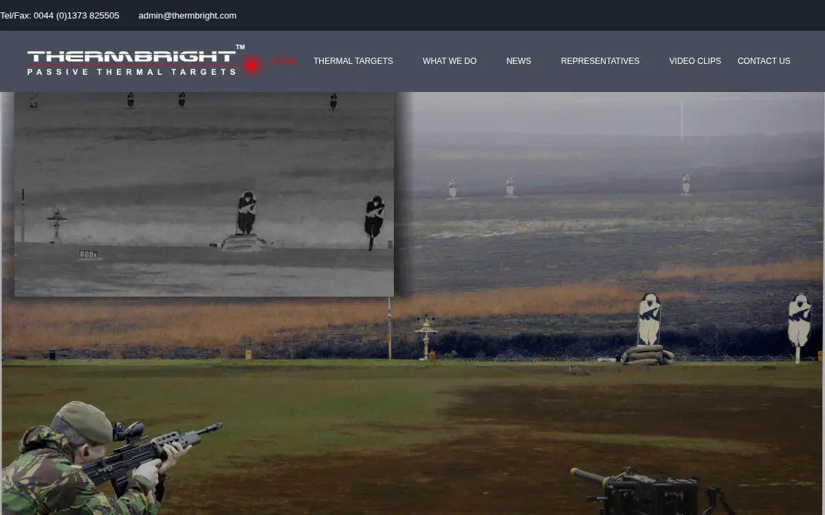 Homepage of Thermal Targets USA