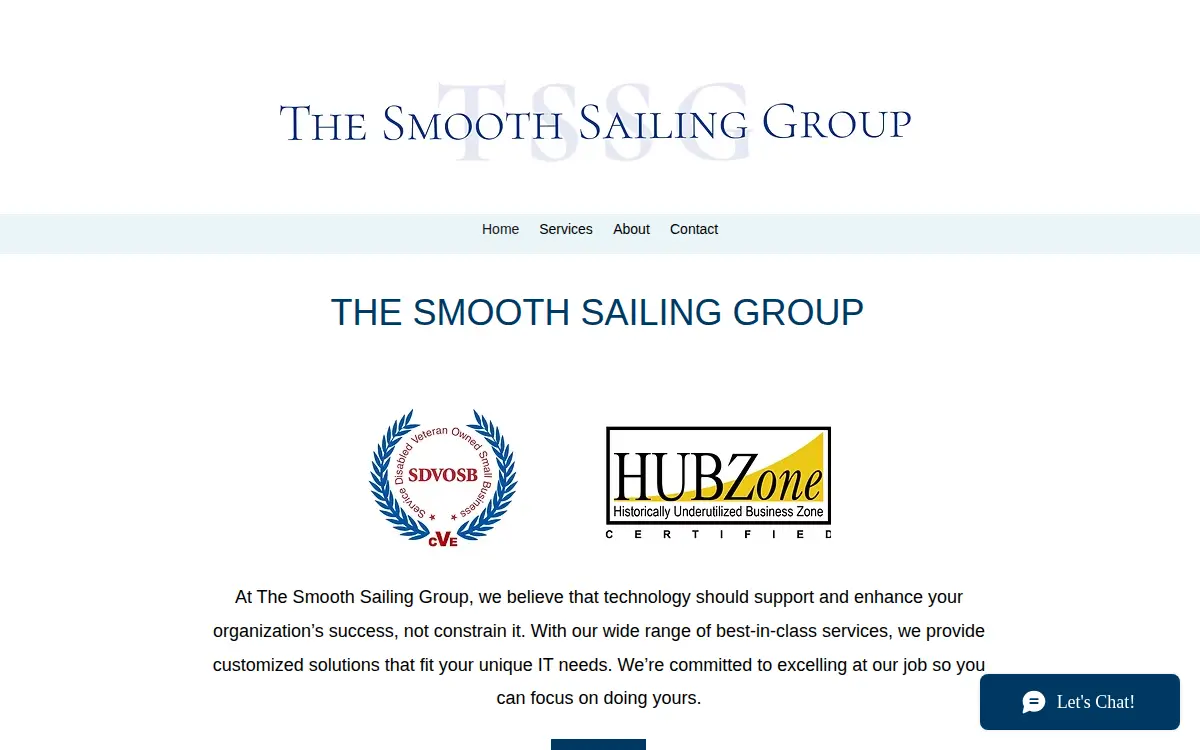Homepage of The Smooth Sailing Group LLC