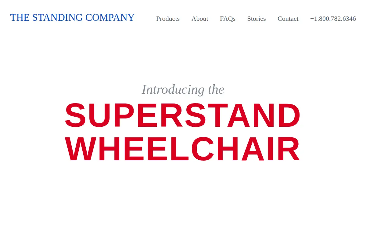 Homepage of The Standing Company