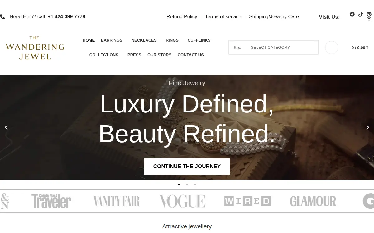 Homepage of The Wandering Jewel LLC