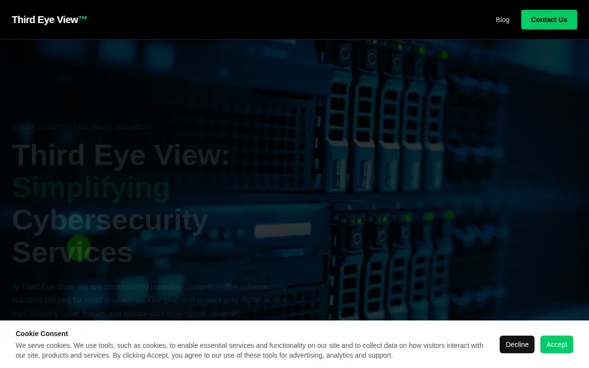 Homepage of Third Eye View CORP.