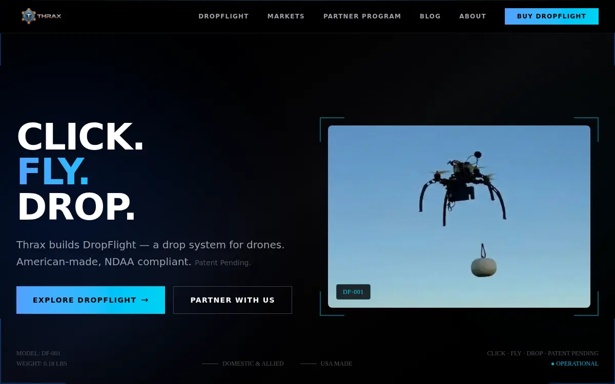 Homepage of Thrax LLC
