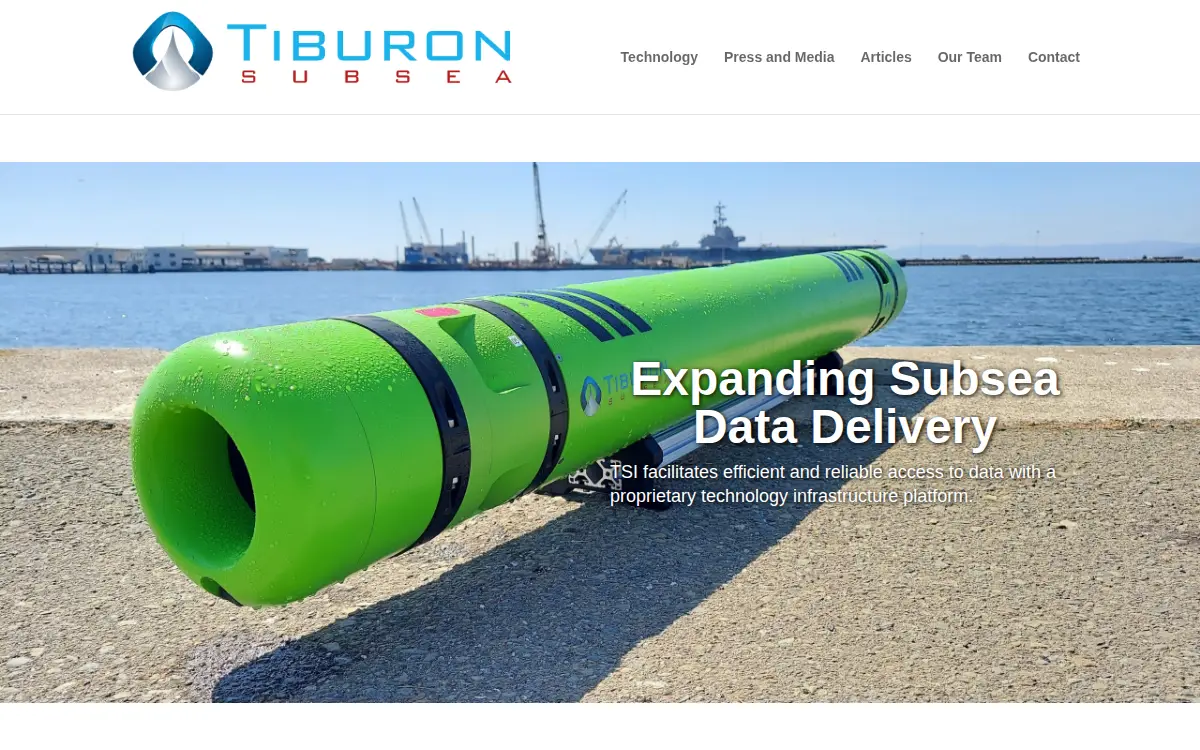 Homepage of Tiburon Subsea INC.
