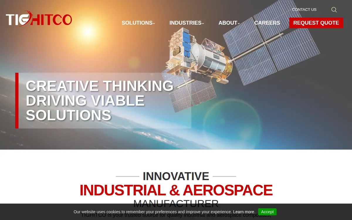 Homepage of Tighitco INC.