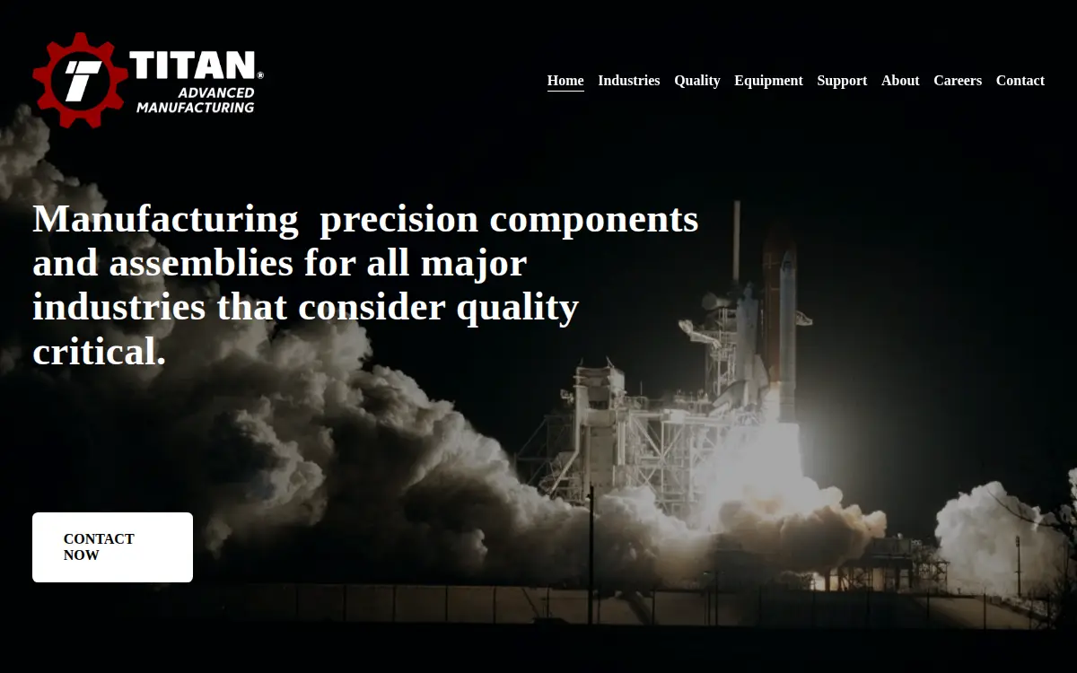 Homepage of Titan Advanced Manufacturing INC