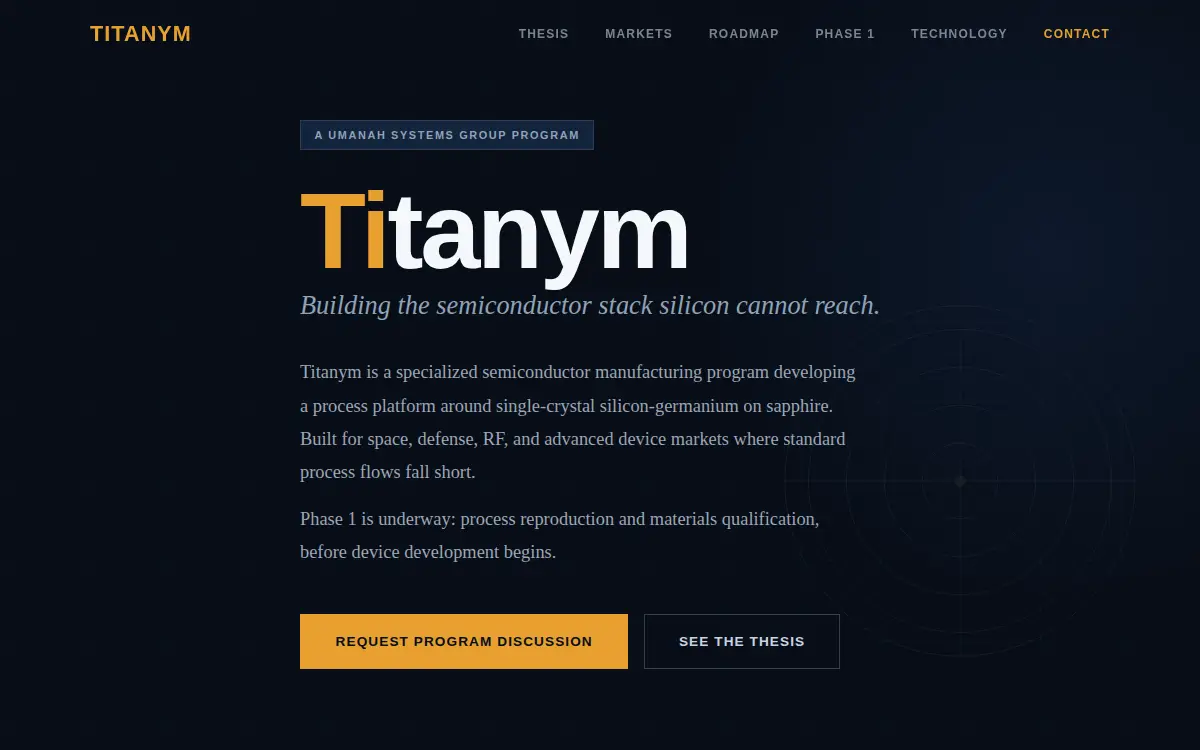 Homepage of Titanym INC