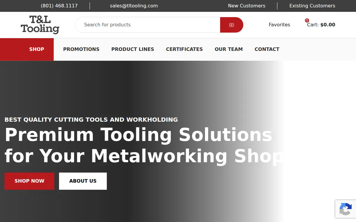 Homepage of T & L Tooling, INC