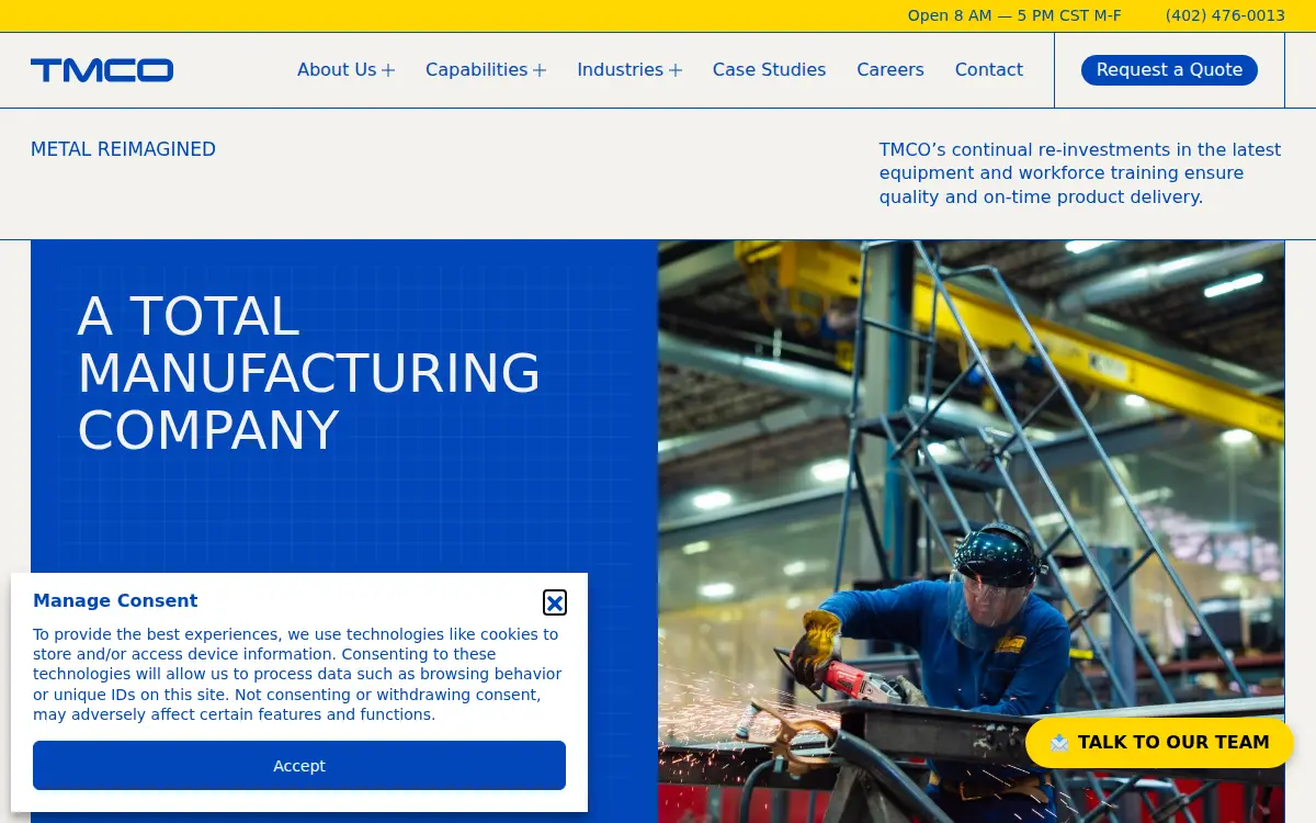 Homepage of Tmco INC