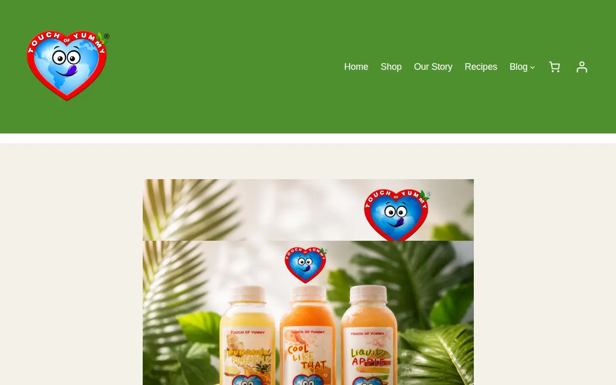 Homepage of Touch of Yummy LLC