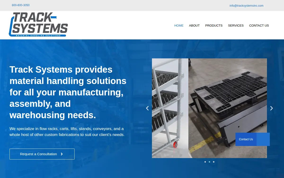 Homepage of Track Systems, INC.