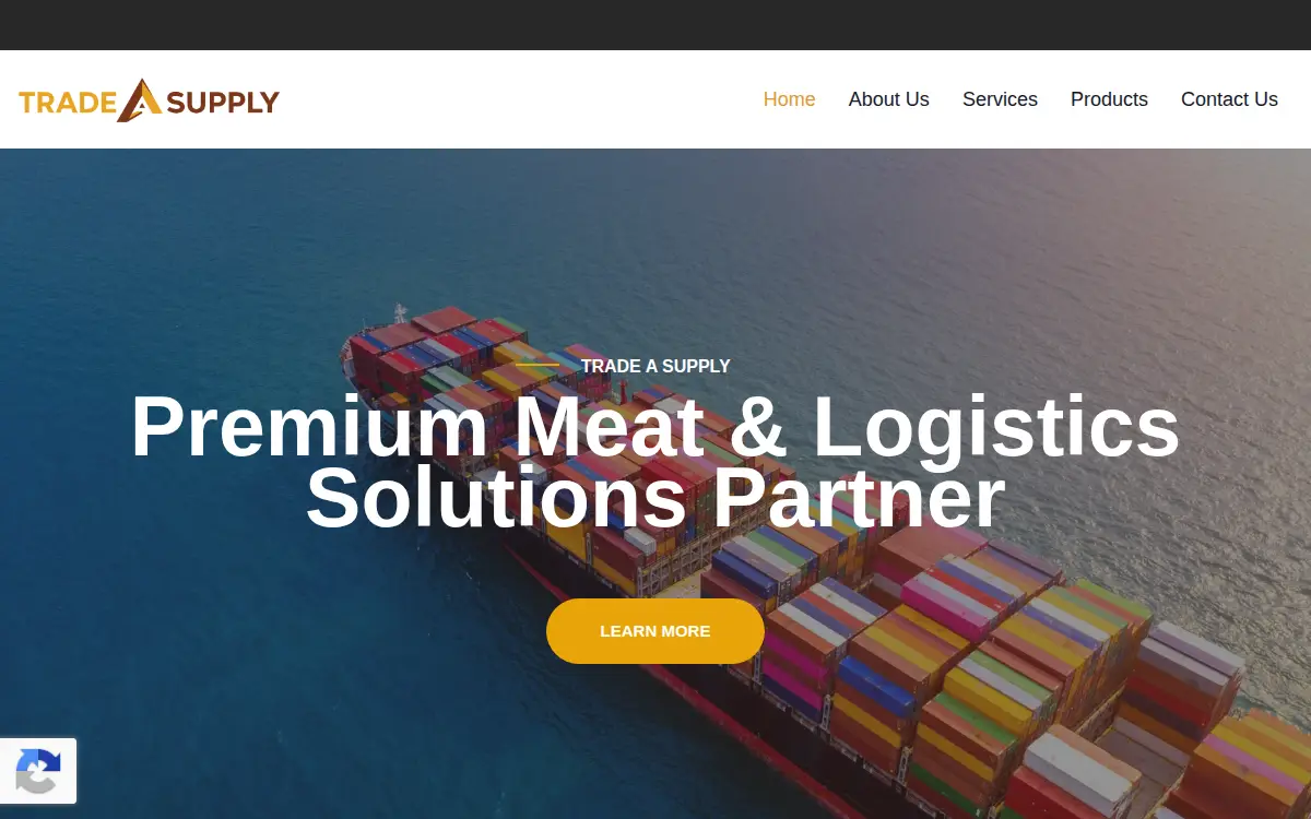 Homepage of Trade a Supply LLC