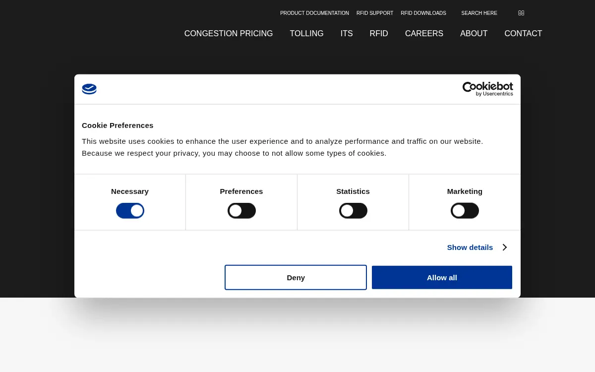 Homepage of Transcore, LP