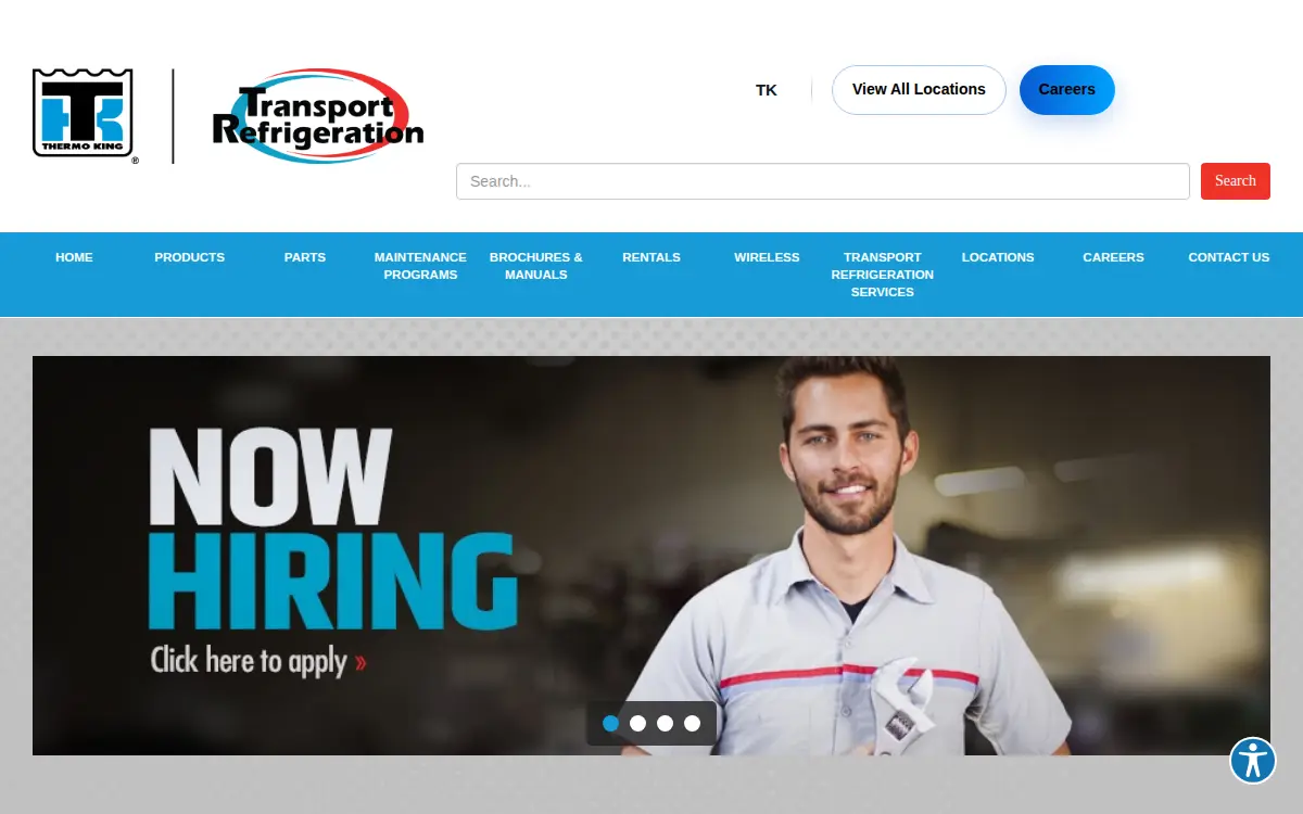 Homepage of Transport Refrigeration INC.