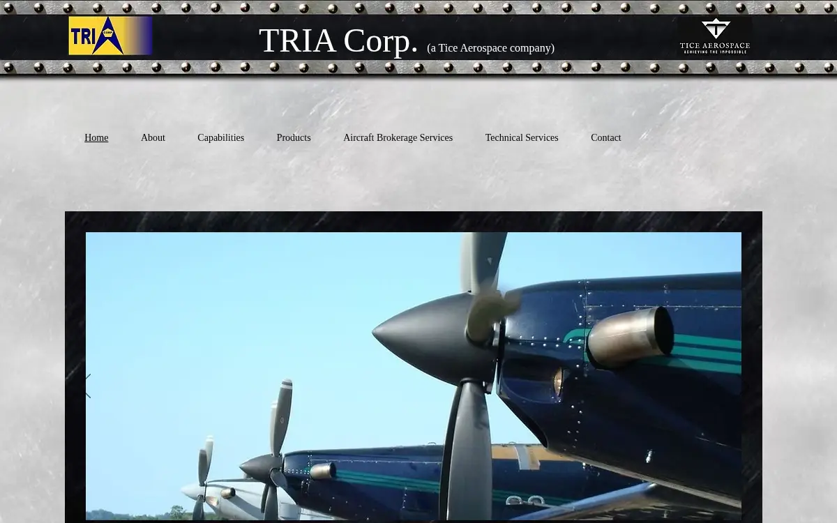 Homepage of Tice Aerospace LLC