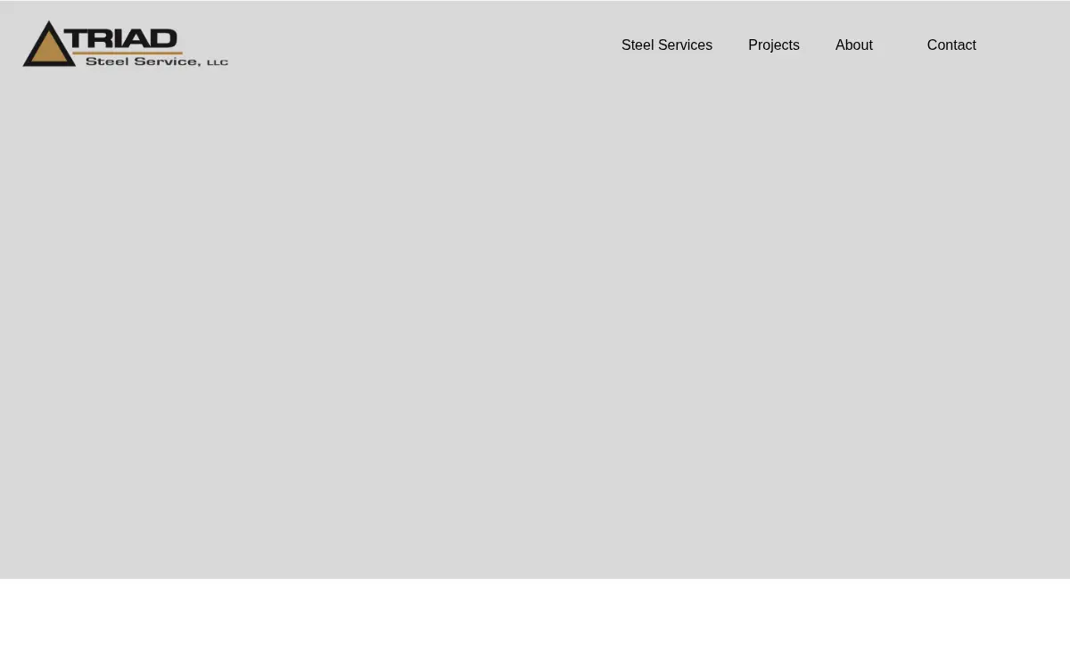 Homepage of Triad Steel Service, LLC