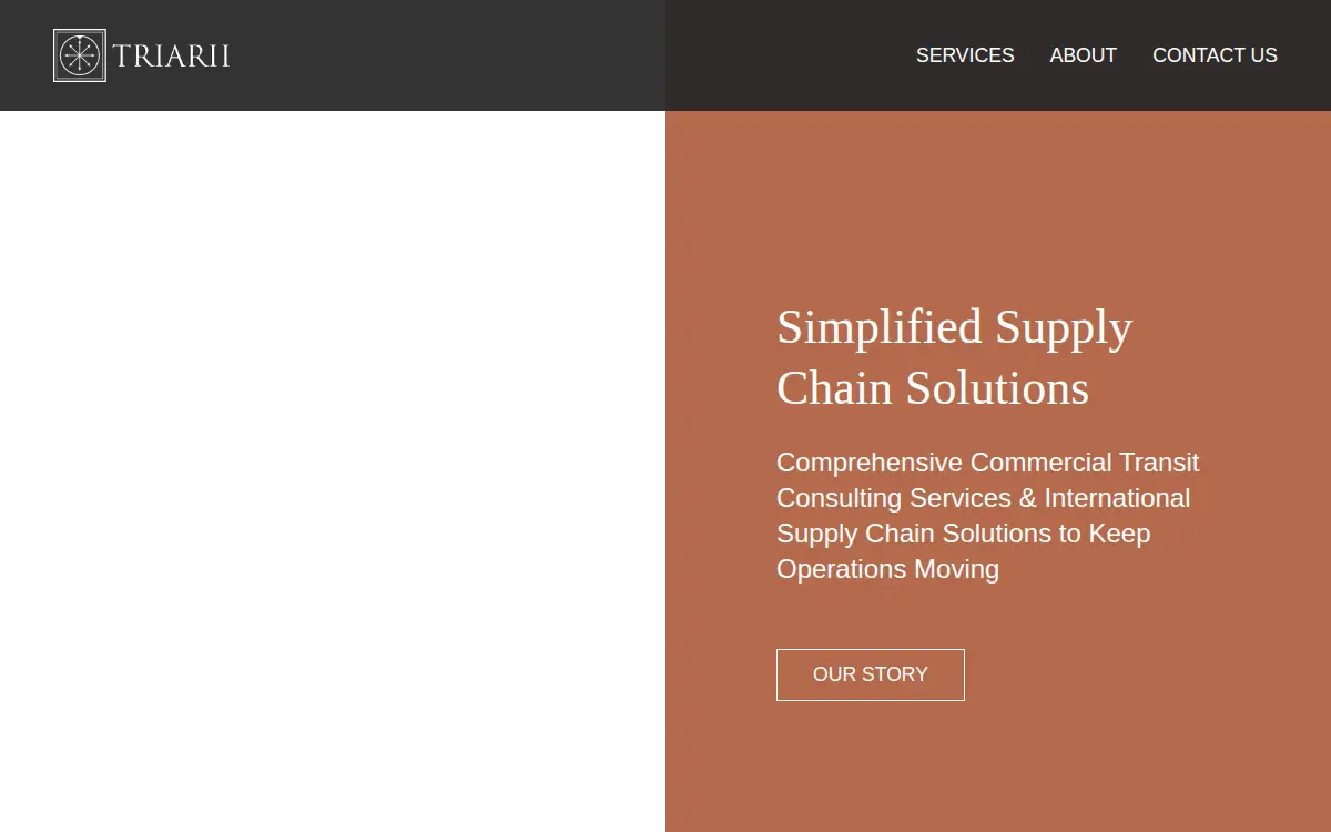 Homepage of Triarii Advisors, LLC