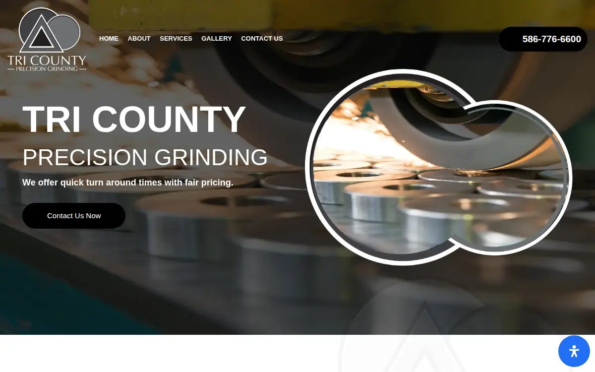 Homepage of Tri-county Precision Grinding INC