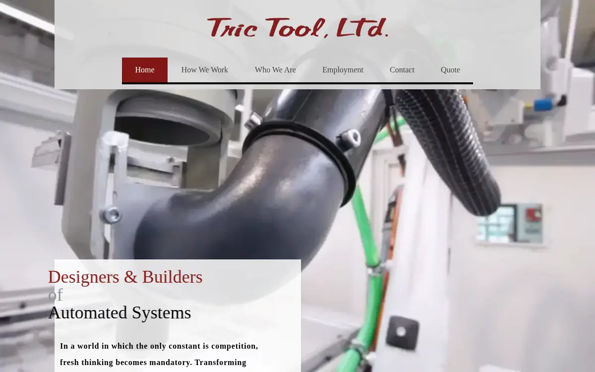 Homepage of Tric Tool LTD