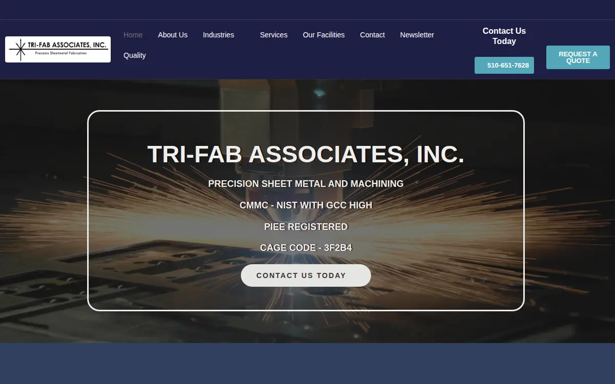 Homepage of Tri Fab Associates, INC