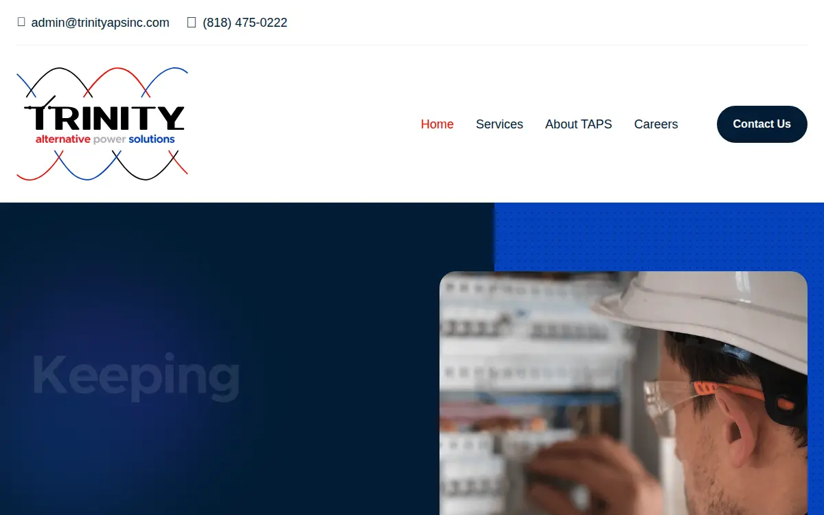 Homepage of Trinity Alternative Power Solutions INC