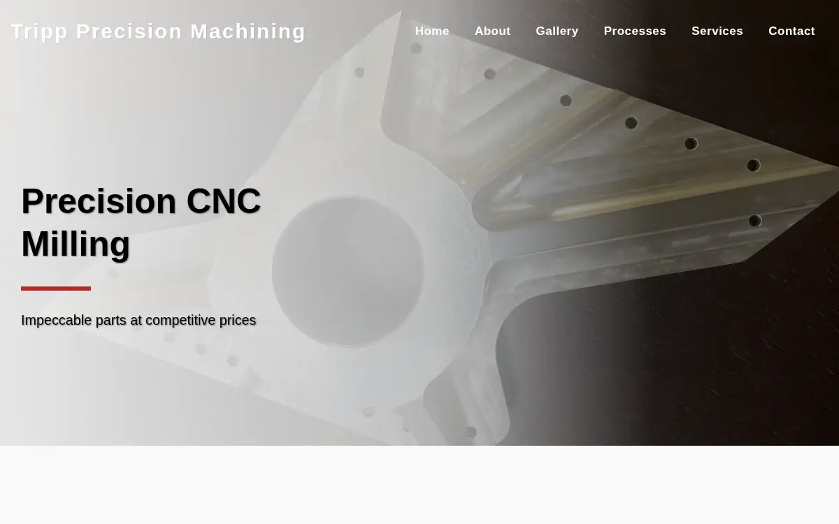 Homepage of Tripp Precision Machining