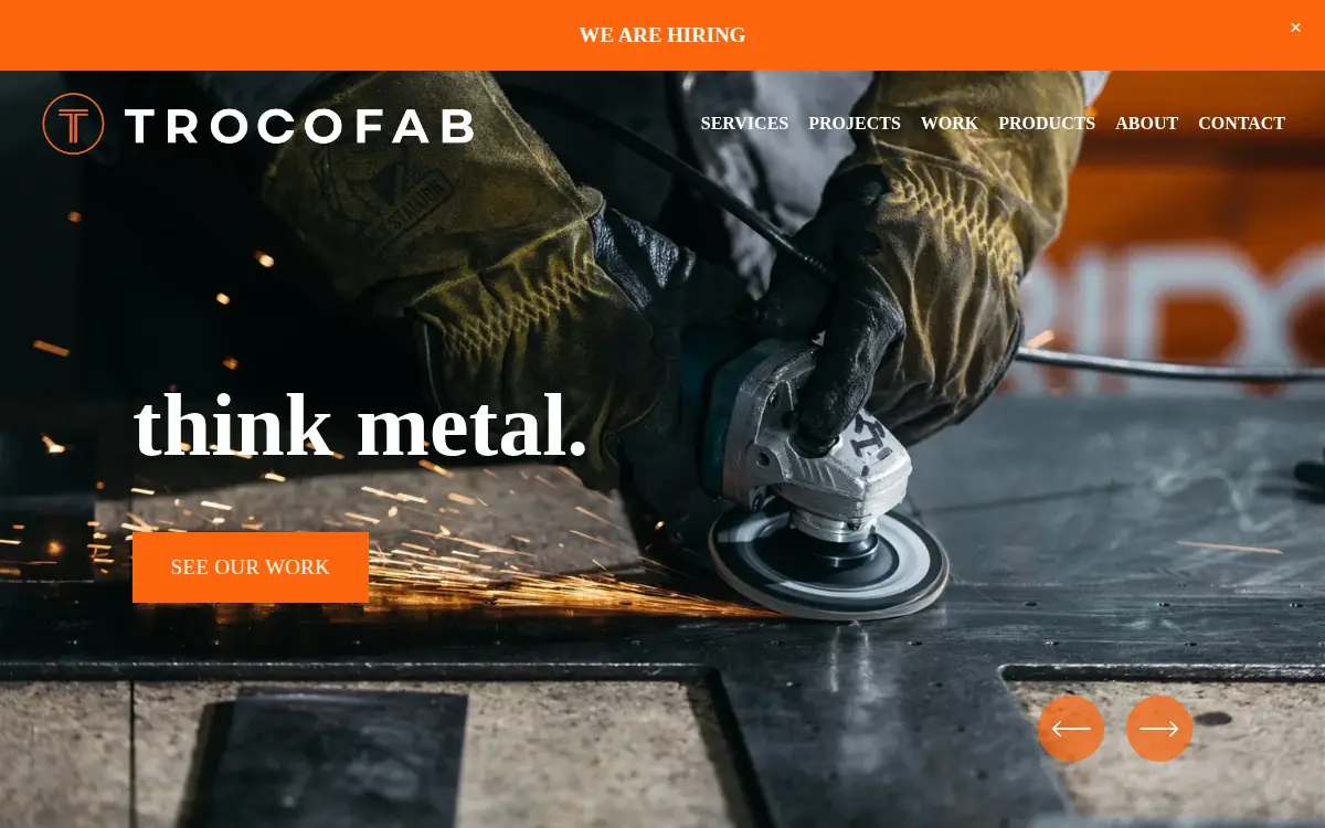 Homepage of Troco, LLC