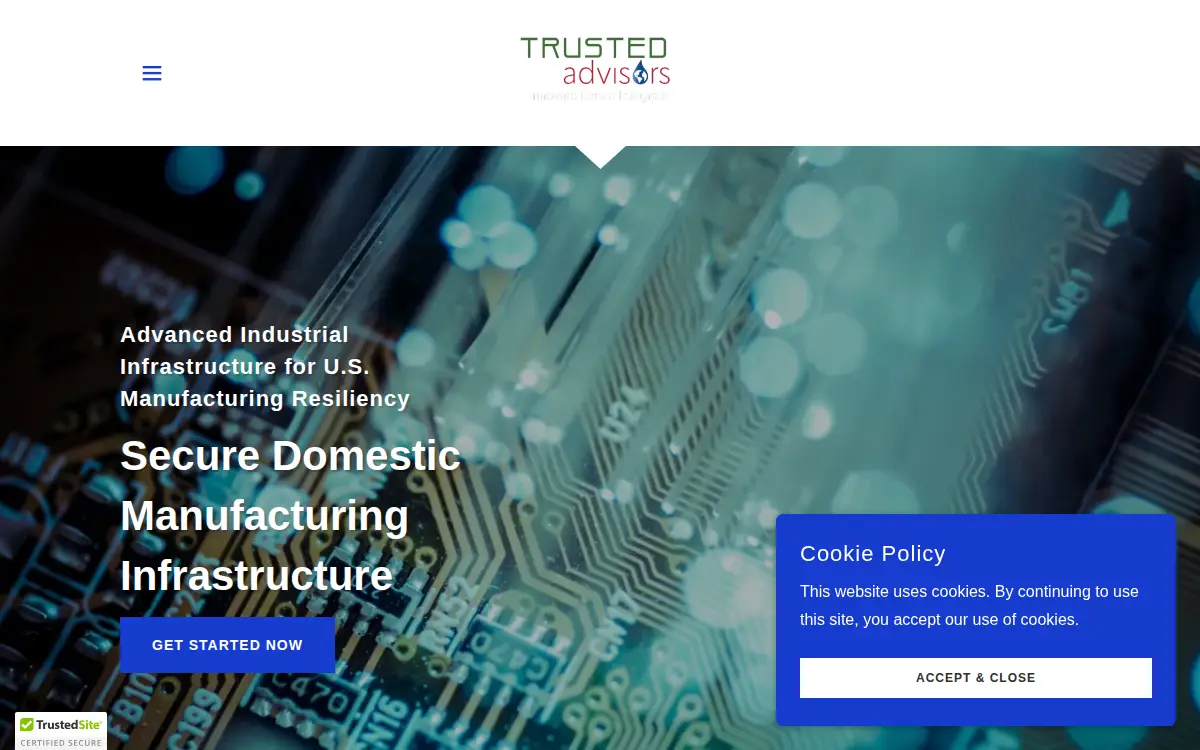 Homepage of Trusted Advisors LLC