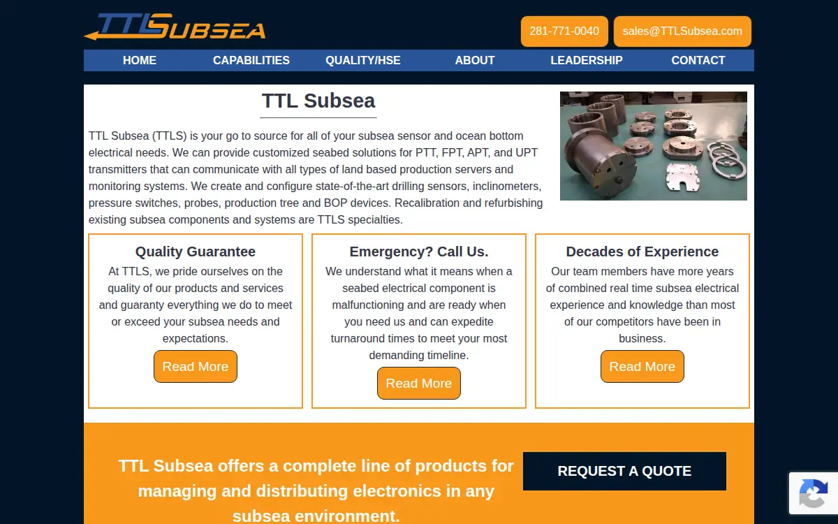 Homepage of Ttl Subsea INC