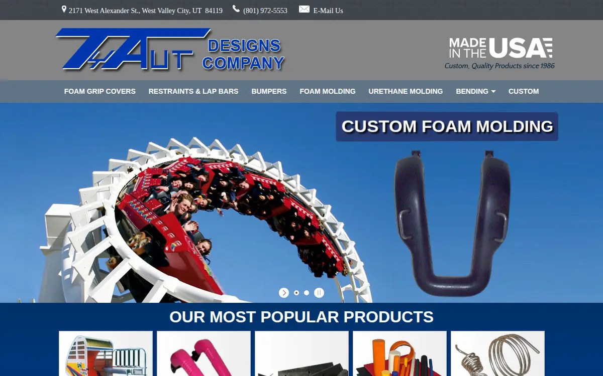 Homepage of Tyaut Design Company