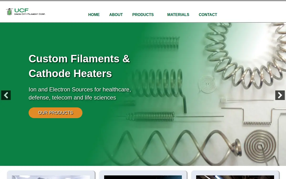 Homepage of Union City Filament CORP.