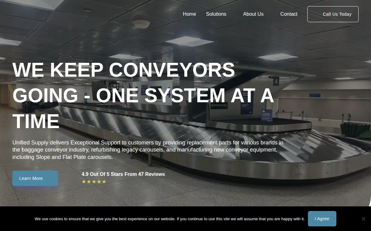Homepage of Unified Supply, INC.