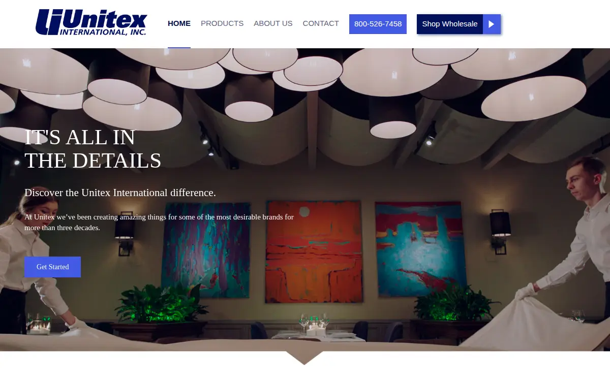 Homepage of Unitex International, INC.