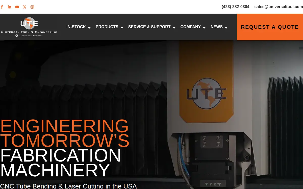 Homepage of Universal Tool & Engineering, INC.