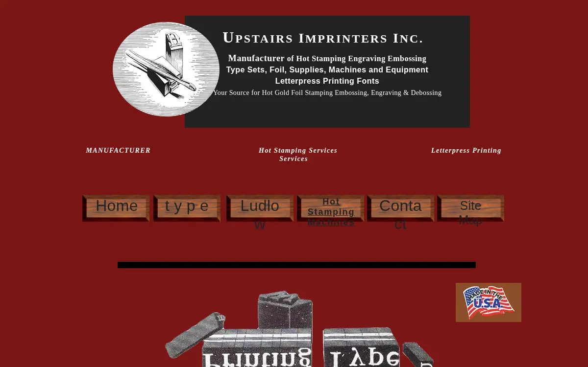 Homepage of Upstairs Imprinters INC